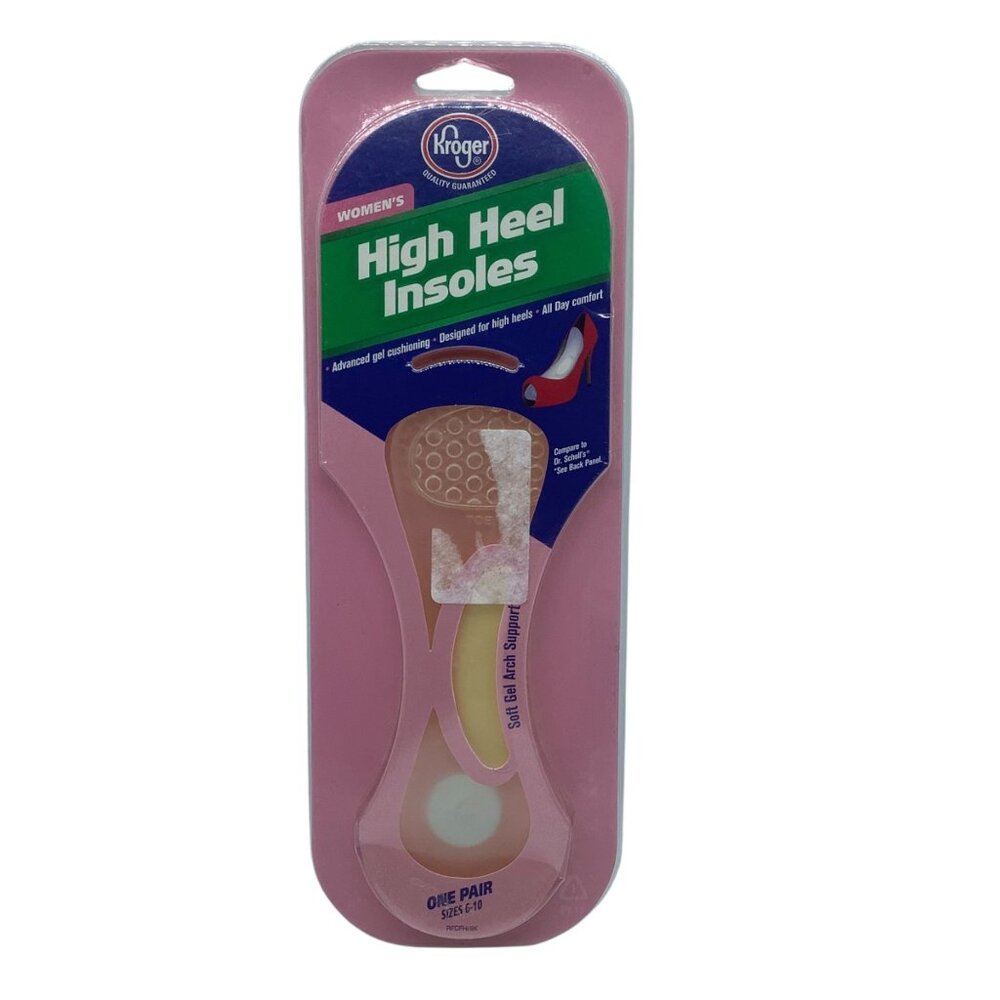 Womens‎ High Heel Insoles Kroger Gel Cushioning Soft Arch Support Size 5-10
